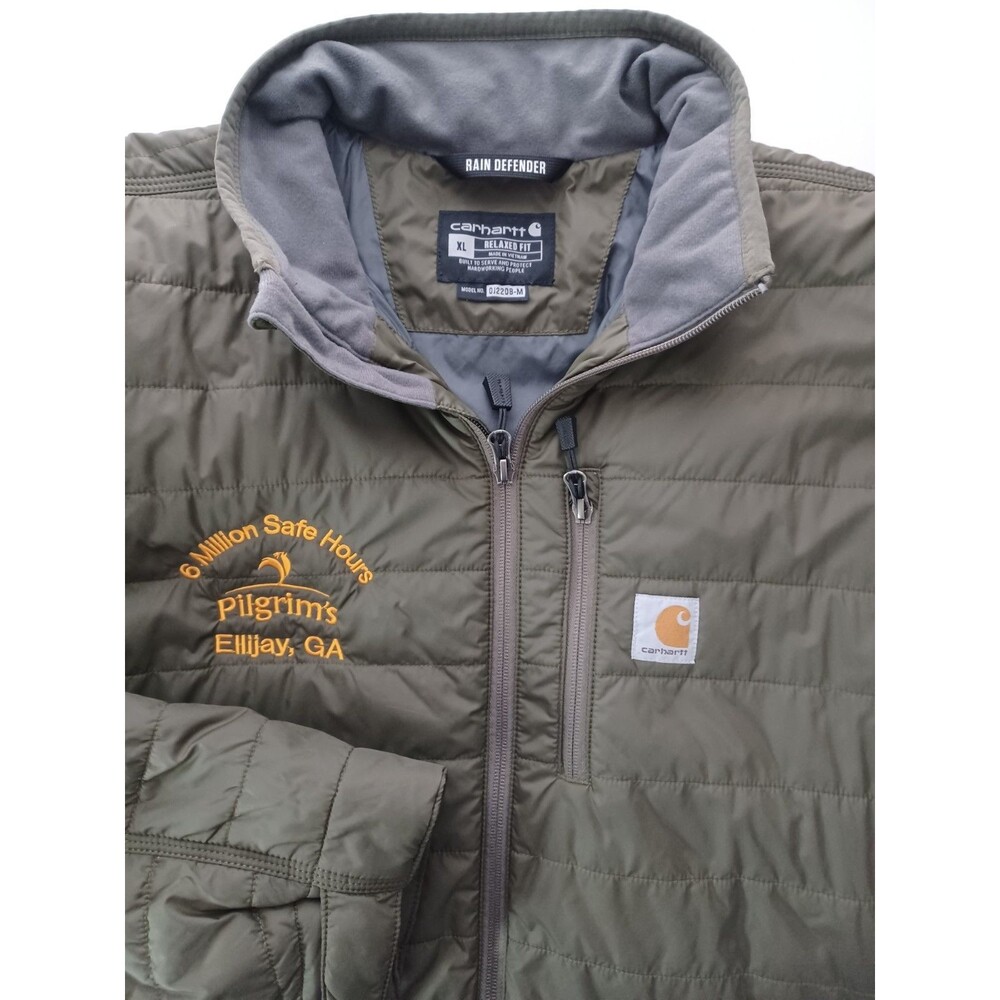 Carhartt Gilliam Jacket Rain Defender XL Puffer Olive Green 0J2208M Lightweight